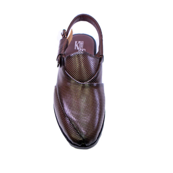 KS-4700-Men's Classic Leather Peshawari Sandal – Handcrafted Ethnic Footwear