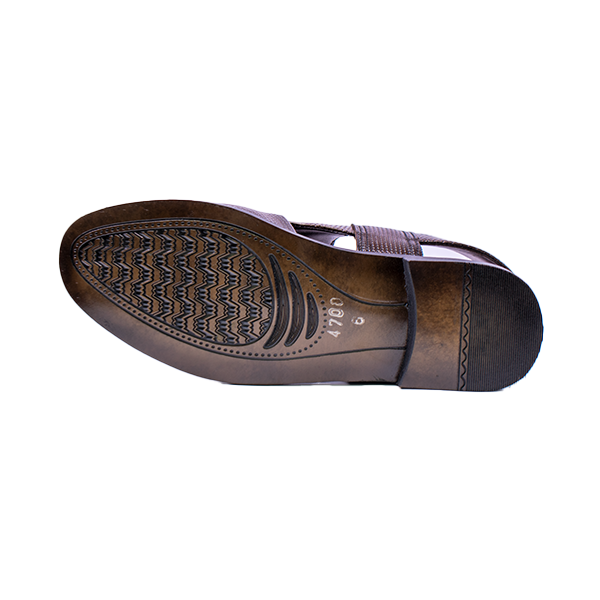 KS-4700-Men's Classic Leather Peshawari Sandal – Handcrafted Ethnic Footwear