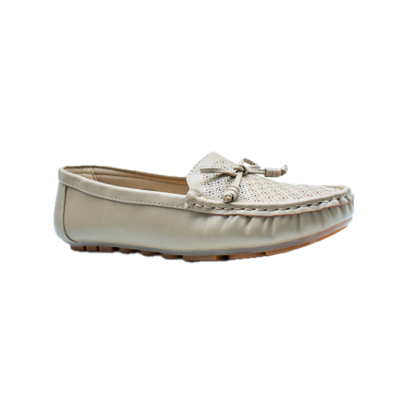 AJK-838-Women’s Comfort Moccasin Shoes with Stylish Bow