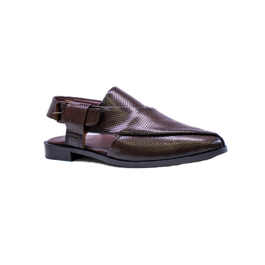 KS-4700-Men's Classic Leather Peshawari Sandal – Handcrafted Ethnic Footwear