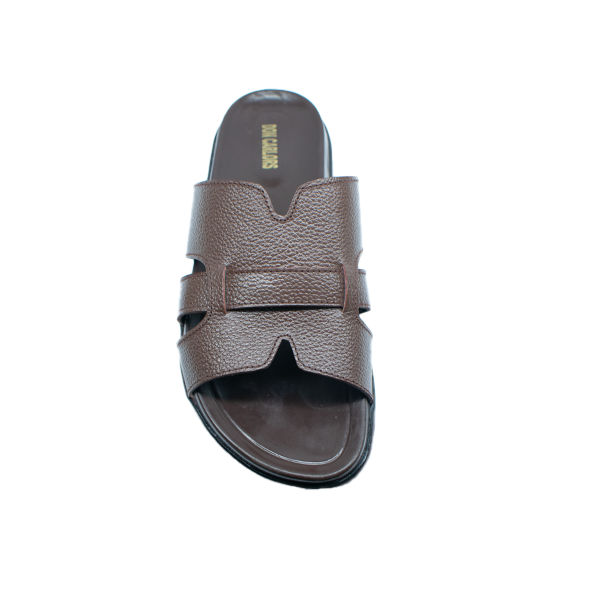 DC-5025-Men Textured Leather Comfort Slipper