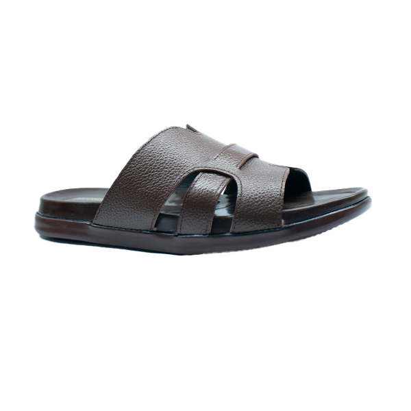 DC-5025-Men Textured Leather Comfort Slipper