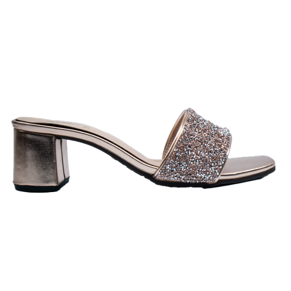5630-Premium Women Glitter Rhinestone Block Heel