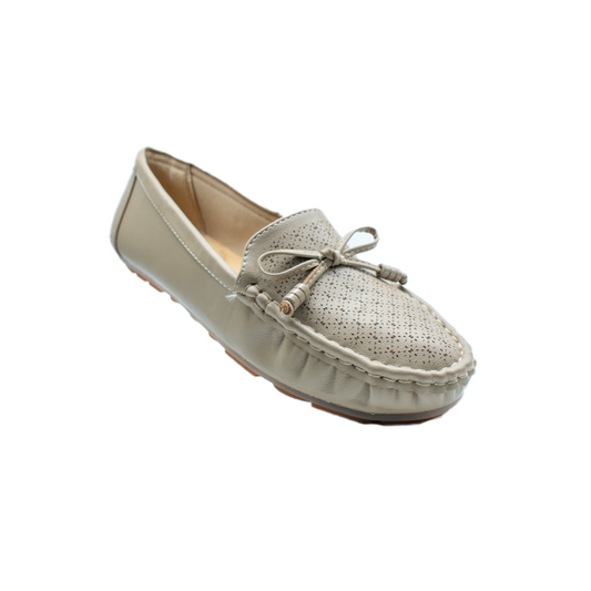 AJK-838-Women’s Comfort Moccasin Shoes with Stylish Bow