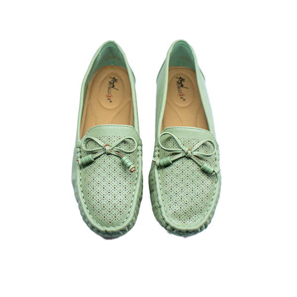 AJK-838-Women’s Comfort Moccasin Shoes with Stylish Bow