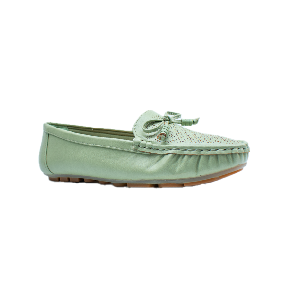 AJK-838-Women’s Comfort Moccasin Shoes with Stylish Bow