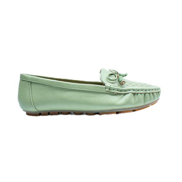 AJK-838-Women’s Comfort Moccasin Shoes with Stylish Bow