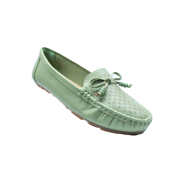 AJK-838-Women’s Comfort Moccasin Shoes with Stylish Bow