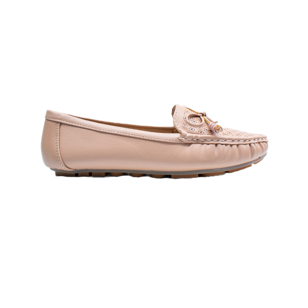 AJK-838-Women’s Comfort Moccasin Shoes with Stylish Bow