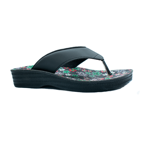 L-SR-0350039-Women’s Printed Wedge Slipper – Casual Platform Flip Flop