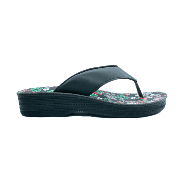 L-SR-0350039-Women’s Printed Wedge Slipper – Casual Platform Flip Flop