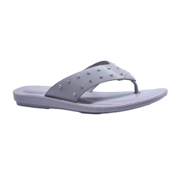 PU-MD-540-Women’s Studded Flat Slipper – Stylish Casual Flip Flop