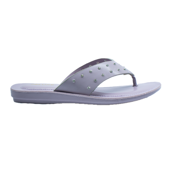 PU-MD-540-Women’s Studded Flat Slipper – Stylish Casual Flip Flop