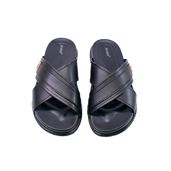 X-28101 Men’s Leather Medicated Slippers