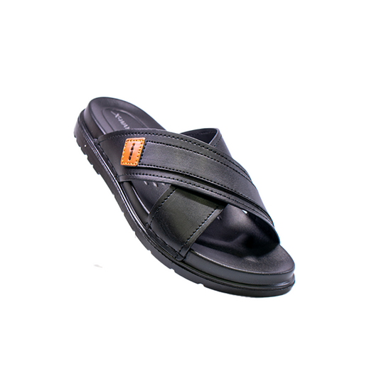 X-28101 Men’s Leather Medicated Slippers