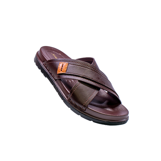 X-28101 Men’s Leather Medicated Slippers